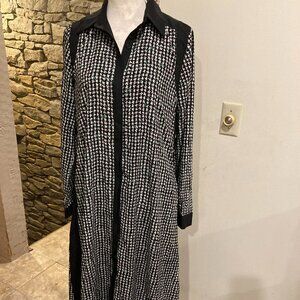 Miss Finch Muted Print Midi Dress (NO BELT) Pockets, Medium $128/Sale $79 NWT